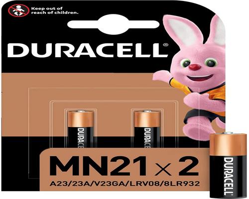 a Duracell Mn21 Alkaline 12V battery