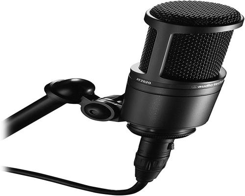 an Audio-Technica At2020 Cardioid Electret Condenser Microphone