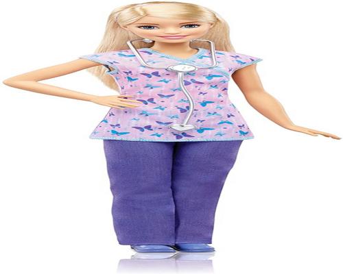 une Poupée Barbie Métiers Infirmière Blonde Avec Blouse