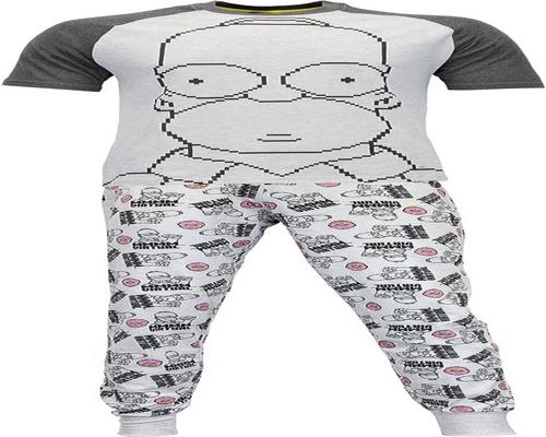 Conjunto de pijama masculino Homer Simpson dos Simpsons