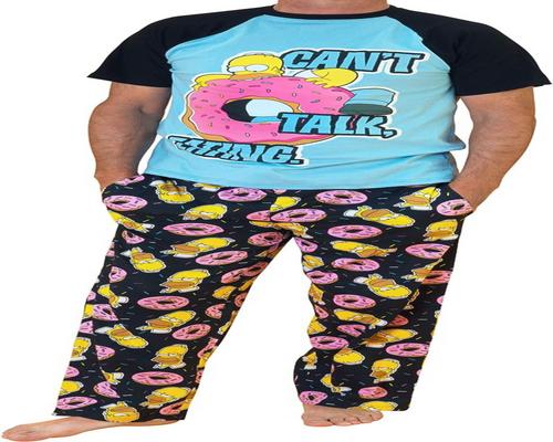 Conjunto de pijama Homer Simpson para homens