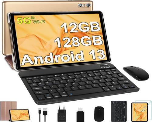 una tableta Sebbe de 10 pulgadas Android 13 12 GB Ram + 128 GB Rom