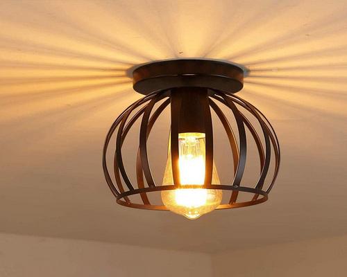 Idegu 吊灯复古工业金属笼罩几何设计灯具 E27 卧室咖啡厅餐厅走廊入口灯