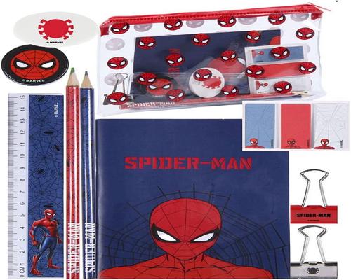 Conjunto de papelaria porta-crachá do Homem-Aranha Marvel
