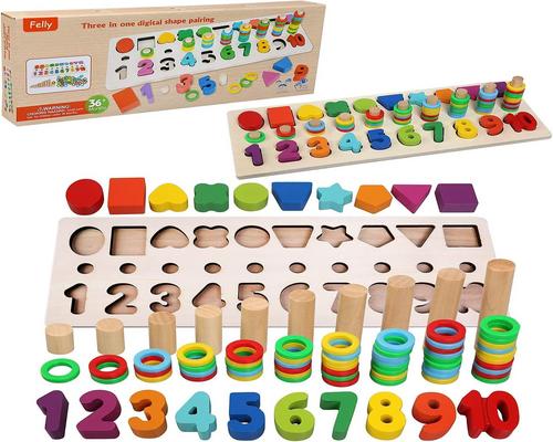 Puinen Montessori Math Lelu Felly