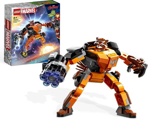 Minifigure dell&#39;armatura del robot razzo Marvel LEGO 76243