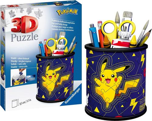 un Pot À Crayons Pikachu En Puzzle 3D