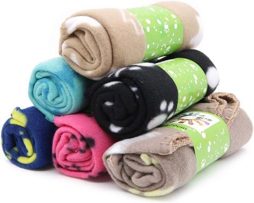 Paquete de 6 mantas Tifee para mascotas con cojín suave y cálido lavable