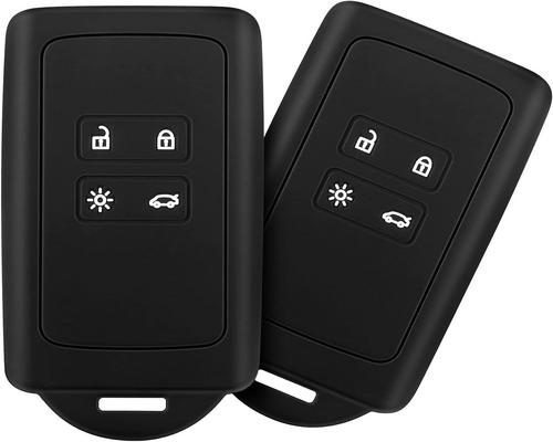 une Télécommande Yosemy 2Pcs Clé De Voiture Compatible Avec Renault Smart Key 4-Bouton