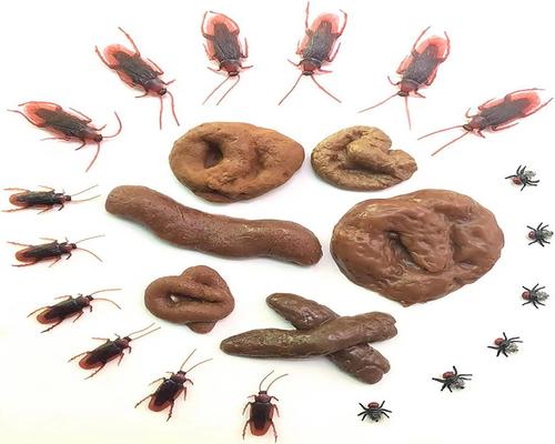 a Stuffing Kaluroil 24 Pcs Realistic Fake Poop And Urs Insects