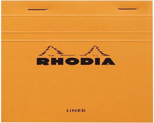 a Rhodia N°13 Orange A6 Stapled Notepad