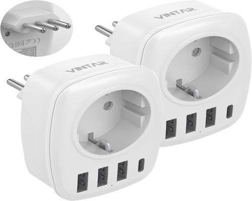 a Vintar 2Pc Italy Plug Adapter