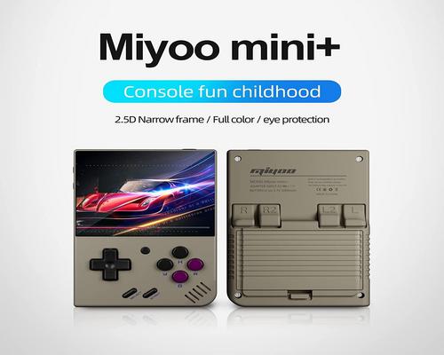 a Game Whatsko Miyoo Mini Plus Portable Gaming, Miyoo Mini + Retro Portable 64Gb met 7000+, Cortex-A7 Linux-systeem 3,5 inch Ips-scherm 3000Mah Pocket Handheld