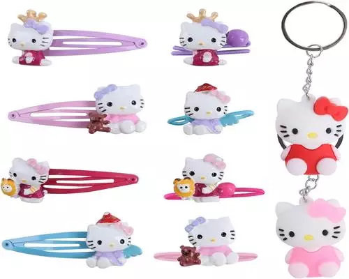 un Ensemble D'Accessoires Pour Cheveux Cute Kitty, Parfait Pour Les Fêtes D'Anniversaire Des Filles