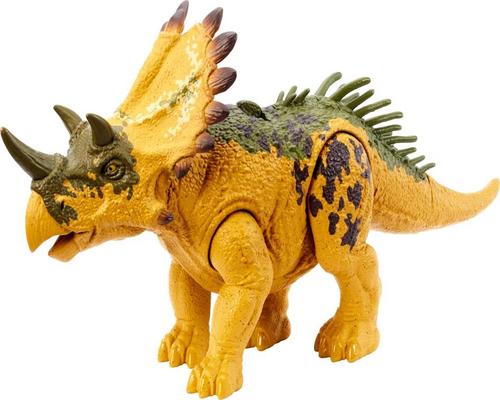 a Set Of Accessory Jurassic World Dinosaur Toys With Roar Sound & Attack Action, Wild Roar Posable Figures, Physical & Connected Digital Play