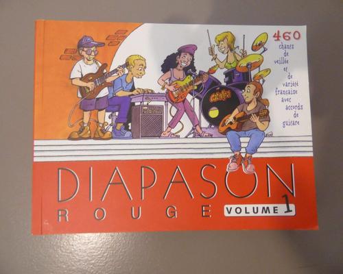 un Carnet Diapason Rouge Avec Accords De Guitare