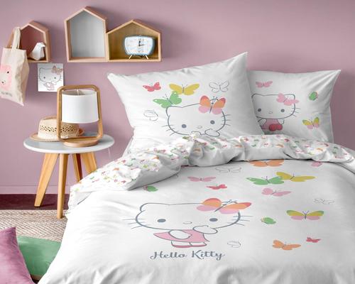 Cama Robô Cti Hello Kitty Borboletas 100% Algodão