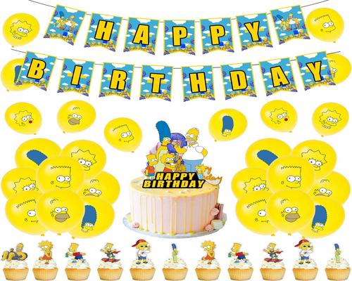 et Simpsons fødselsdagspyntsæt