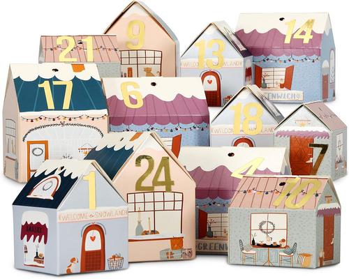 A Set of Papierdrachen Houses for the Advent Calendar