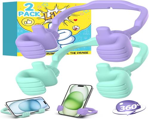 Un conjunto de divertidos soportes para teléfonos de escritorio