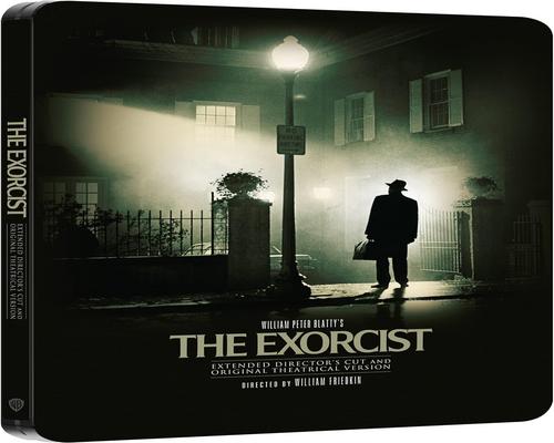 Ein Set der DVD „Der Exorzist“ [4K Ultra HD + Blu-Ray – Steelbook Case Edition].