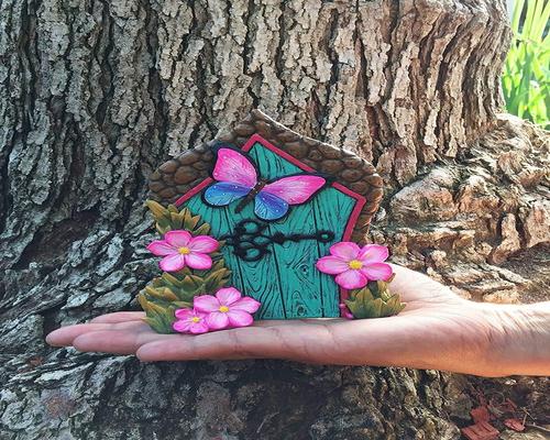 a Glitzglam Butterfly Fairy Door