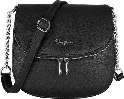 a David Jones Pu Leather Bag With Chains - Black