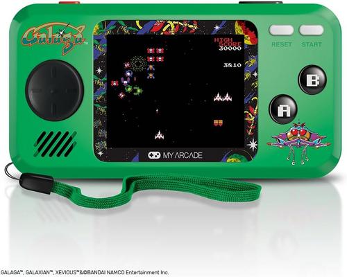 una consola de juegos portátil My Arcade Pocket Player Galaga