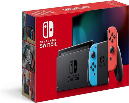 en Nintendo Switch-konsol - Neon-Rot/Neon-Blau