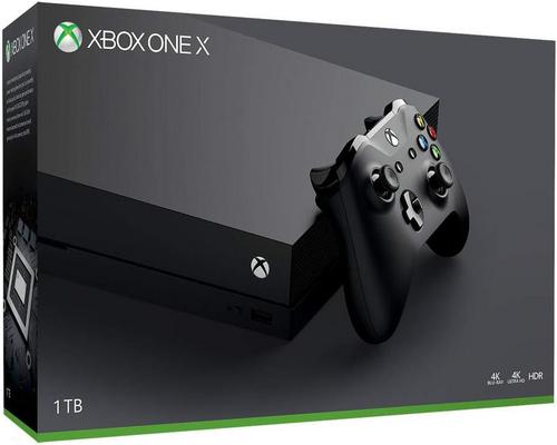 um console Xbox One X de 1 TB com jogos em 4K