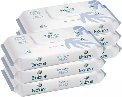 Un juego de toallitas para bebés Biolane H2O