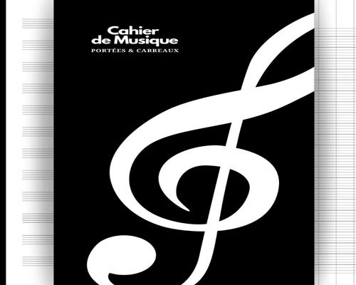 un Cahier De Musique "A4, 12 Portées"