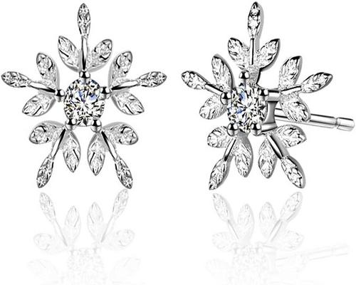 une Paire De Boucles D'Oreilles Flocon Belons