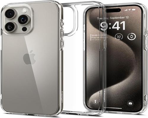 uma capa híbrida Spigen Ultra para iPhone 15 Pro Max
