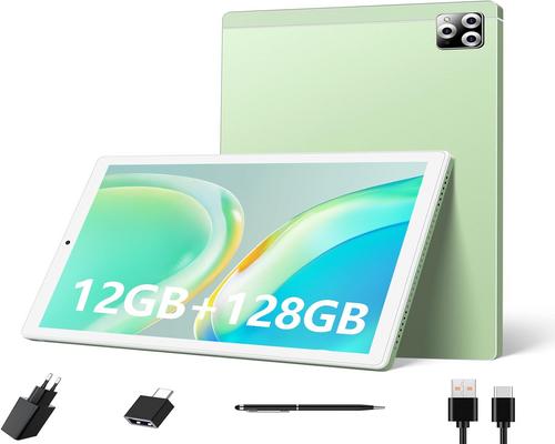 une Tablette Simplori Android 13 Verte