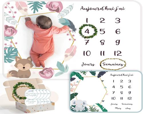 a Monthly Milestone Blanket for Baby
