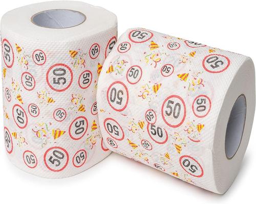 Een set gelukkige verjaardag toiletpapierrollen