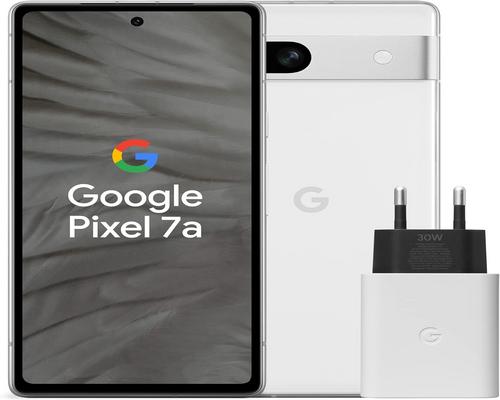 a Google Pixel 7A With Charger