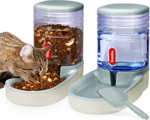 un Ensemble De Distributeur De Nourriture Et D'Eau Automatique Pour Petits Et Moyens Animaux