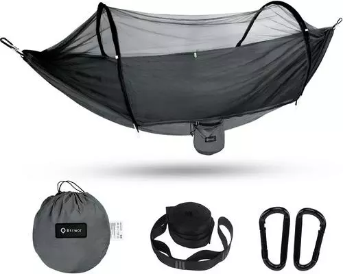 Btrwor Outdoor Hammock With Mosquito Net