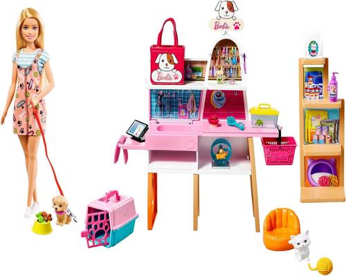 Tienda de muebles y mascotas para juguetes infantiles de Barbie