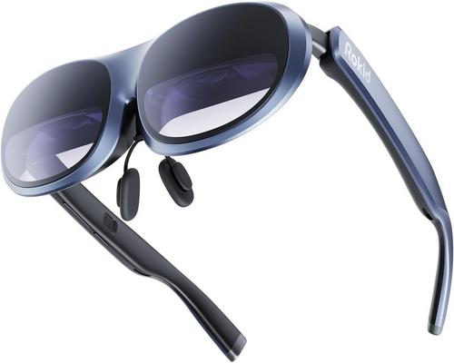 a Set Of Accessory Rokid Max Ar Glasses, Smart Glasses With 360" Micro-Oled Display, Google Play, Media Streaming, Hdcp Support & Cloud Gaming, Console, Android, Ios, Wi