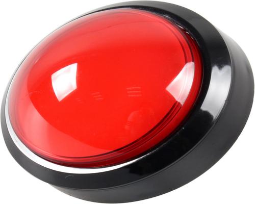 a Set Of Accessory Arcade Buttons Eg Starts 100Mm Big Dome Convex Type Led Lit Illuminated Push Button For Arcade Machine Video Games Parts & Red Dc 12V