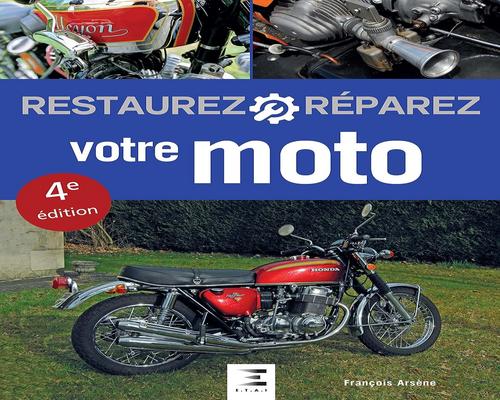 um livro "Restaure, conserte sua motocicleta"