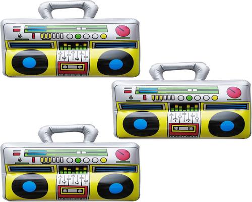 ein Set mit 3 aufblasbaren Boomboxen von Eupsiu