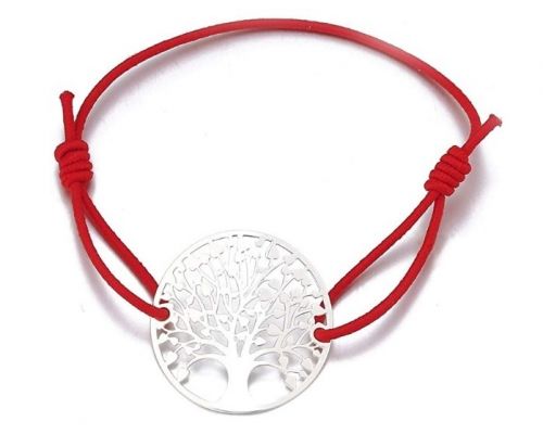 A Red Cord Bracelet Tree of Life