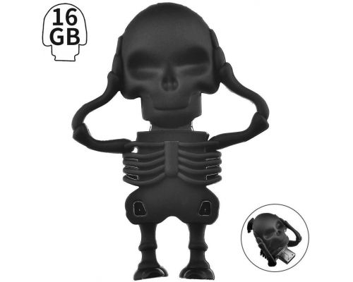 Ένα κλειδί USB 16 GB Black Skeleton