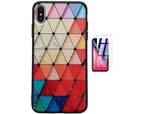 Uma capa de silicone multicolor para iPhone XR