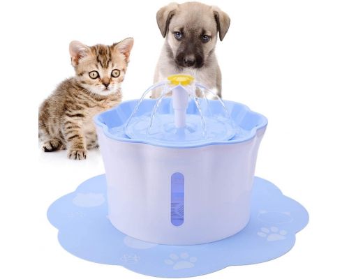 Ein Wasserbrunnen + Matte für Katze und Hund