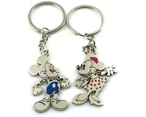 A Lot of 2 Disney Mickey and Minnie Keyrings